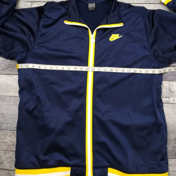 Vintage 90s Y2K Nike Full Zip Track Jacket Navy L - Picture 7 of 8